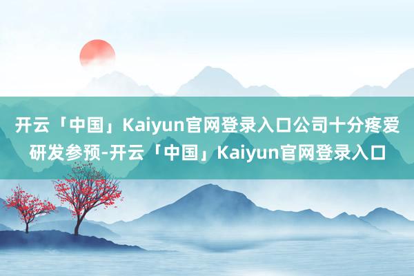 开云「中国」Kaiyun官网登录入口公司十分疼爱研发参预-开云「中国」Kaiyun官网登录入口
