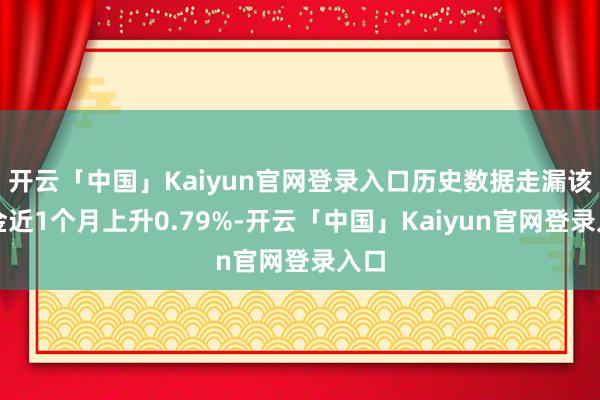开云「中国」Kaiyun官网登录入口历史数据走漏该基金近1个月上升0.79%-开云「中国」Kaiyun官网登录入口