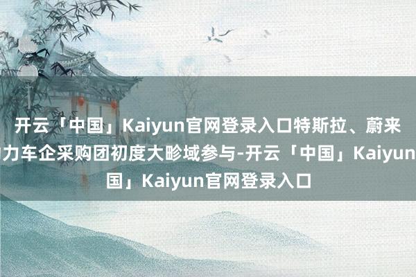 开云「中国」Kaiyun官网登录入口特斯拉、蔚来、小鹏等新动力车企采购团初度大畛域参与-开云「中国」