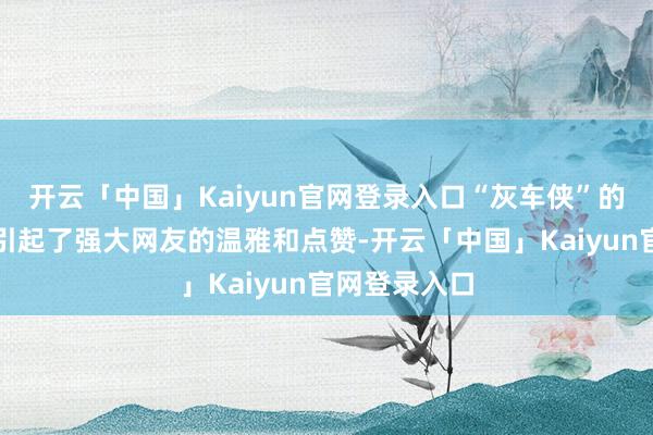 开云「中国」Kaiyun官网登录入口“灰车侠”的勇敢举动也引起了强大网友的温雅和点赞-开云「中国」Kaiyun官网登录入口