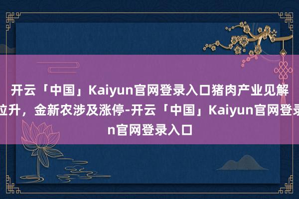开云「中国」Kaiyun官网登录入口猪肉产业见解短线拉升，金新农涉及涨停-开云「中国」Kaiyun官网登录入口