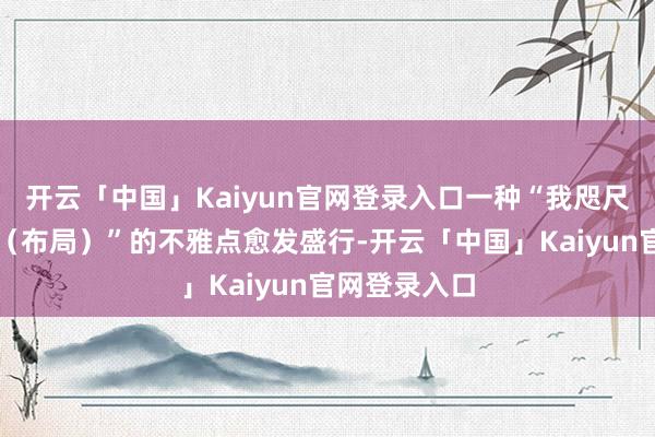 开云「中国」Kaiyun官网登录入口一种“我咫尺需要在中国（布局）”的不雅点愈发盛行-开云「中国」K