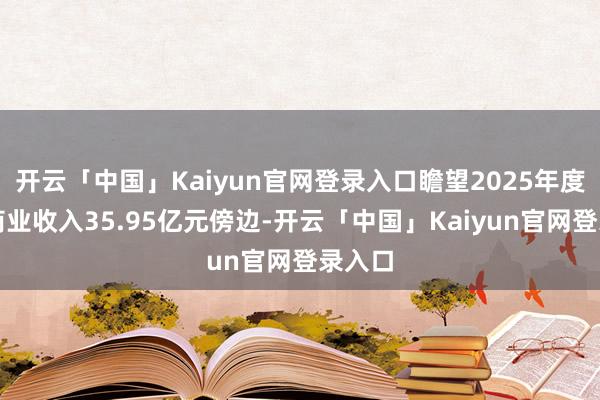 开云「中国」Kaiyun官网登录入口瞻望2025年度杀青商业收入35.95亿元傍边-开云「中国」Ka
