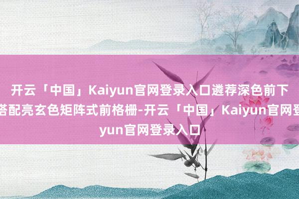 开云「中国」Kaiyun官网登录入口遴荐深色前下扰流板搭配亮玄色矩阵式前格栅-开云「中国」Kaiyun官网登录入口