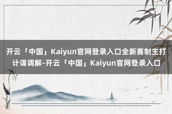 开云「中国」Kaiyun官网登录入口全新赛制主打计谋调解-开云「中国」Kaiyun官网登录入口