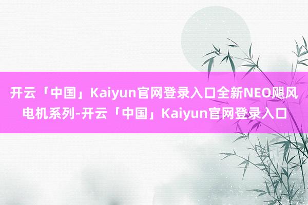 开云「中国」Kaiyun官网登录入口全新NEO飓风电机系列-开云「中国」Kaiyun官网登录入口