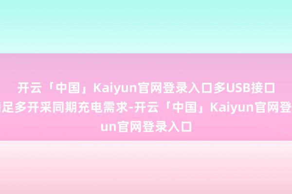 开云「中国」Kaiyun官网登录入口多USB接口打算满足多开采同期充电需求-开云「中国」Kaiyun官网登录入口
